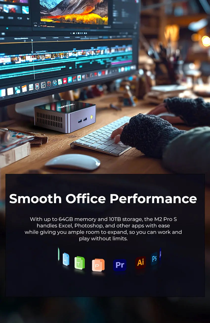 GMKtec M2 Pro S Intel Core™ i7-1185G7 Mini Bilgisayar — Ön Sipariş