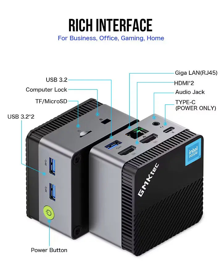 GMKtec G5 Intel® Alder Lake N97 Mini Bilgisayar — Ön Sipariş