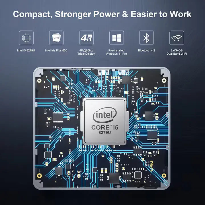 GMKtec NucBox 2 Mini Bilgisayar Intel® Core™ i5 8279U — Ön Sipariş
