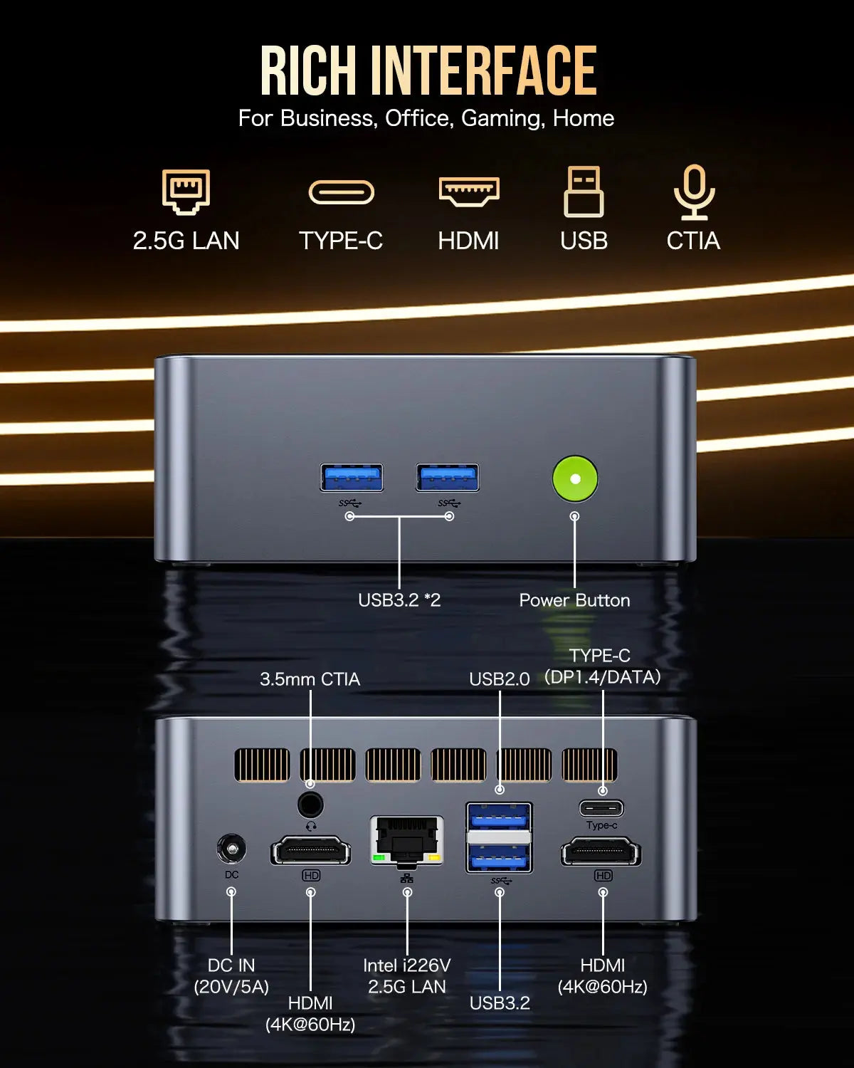 GMKtec NucBox M3 Plus Mini Bilgisayar Intel® 12th Core™ i9-12900HK — Ön Sipariş