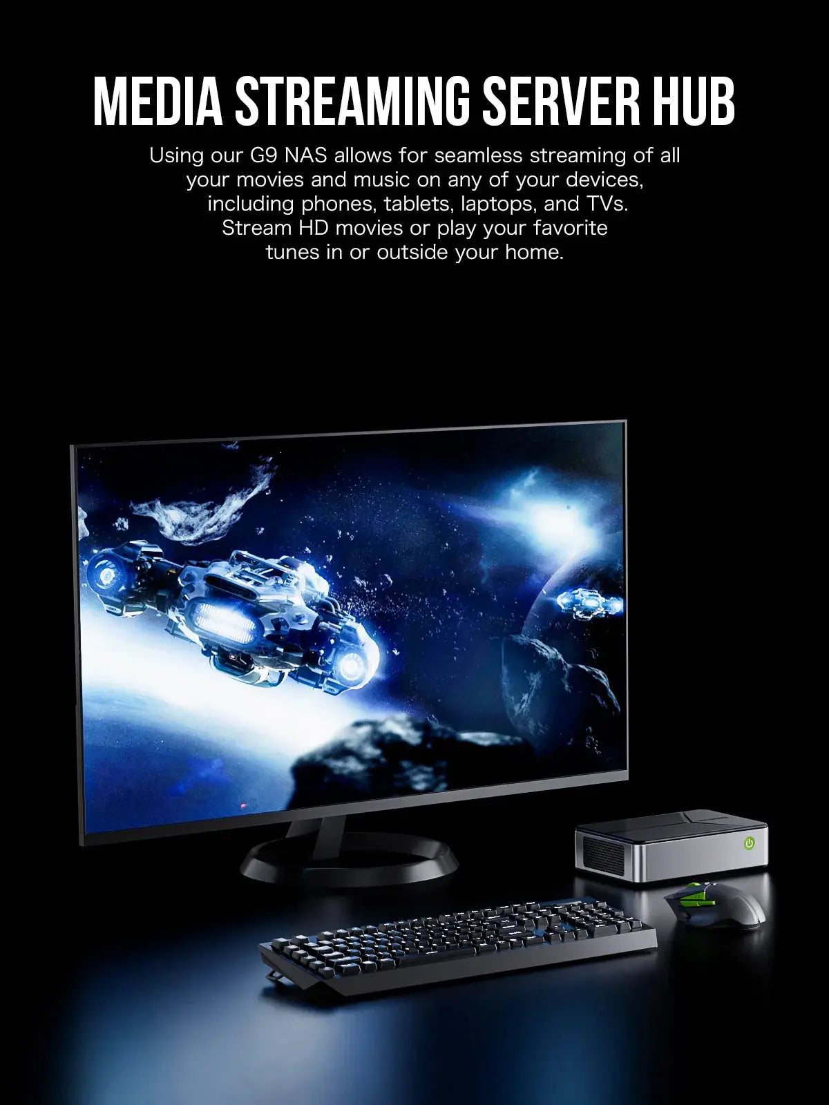 GMKtec G9 Intel® Twin Lake N150 Dual-system 4-bay NAS Mini Bilgisayar — Ön Sipariş