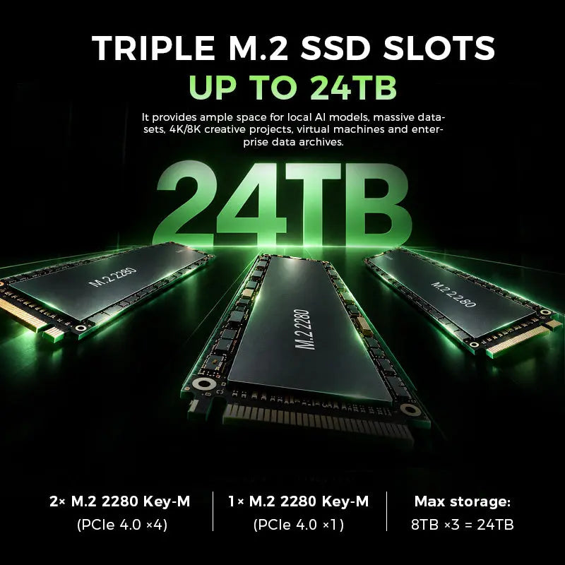 GMKtec EVO-X5 Pro AMD Ryzen™ AI Max+ PRO 495 AI Mini Bilgisayar — Ön Sipariş