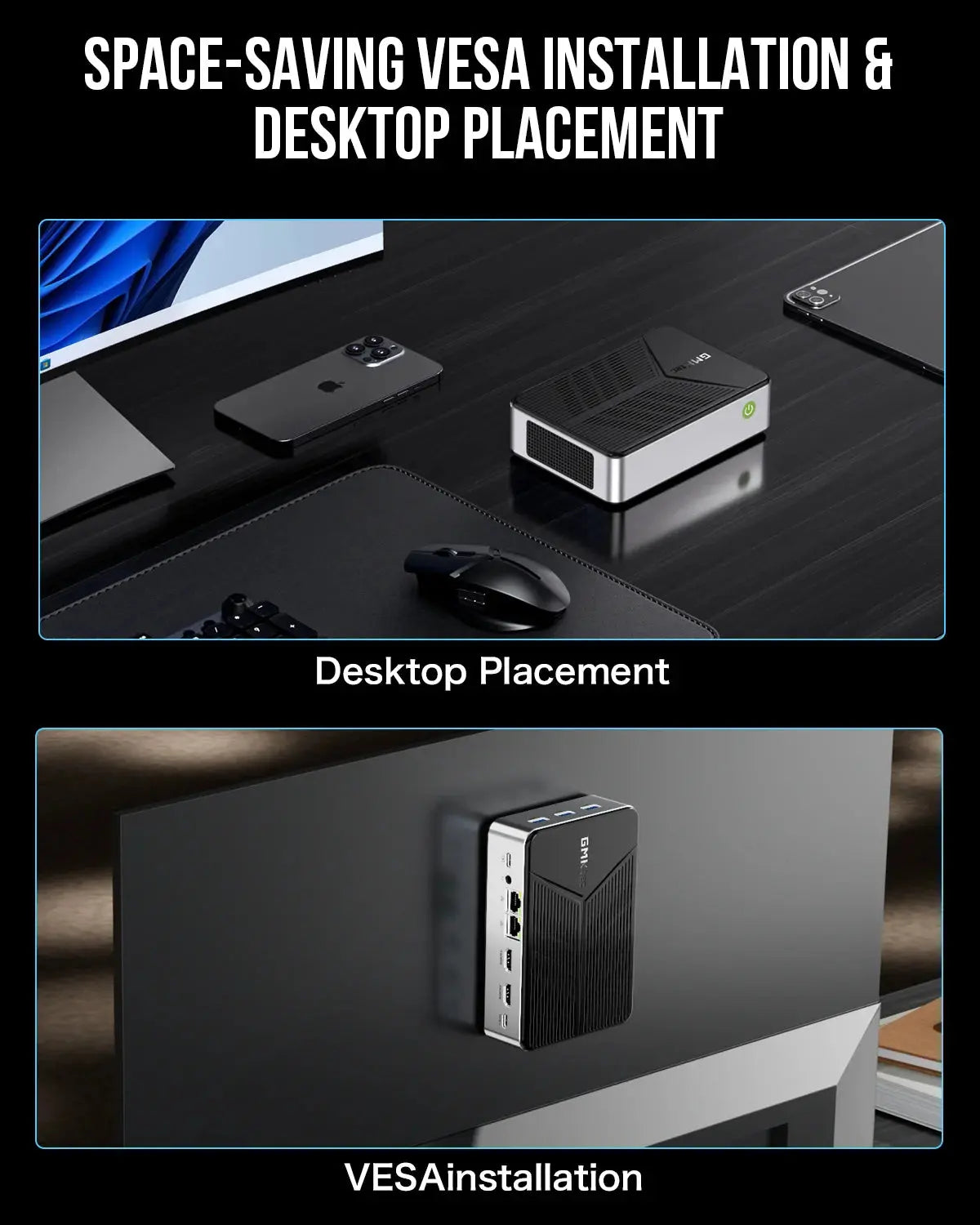 GMKtec G9 Intel® Twin Lake N150 Dual-system 4-bay NAS Mini Bilgisayar — Ön Sipariş