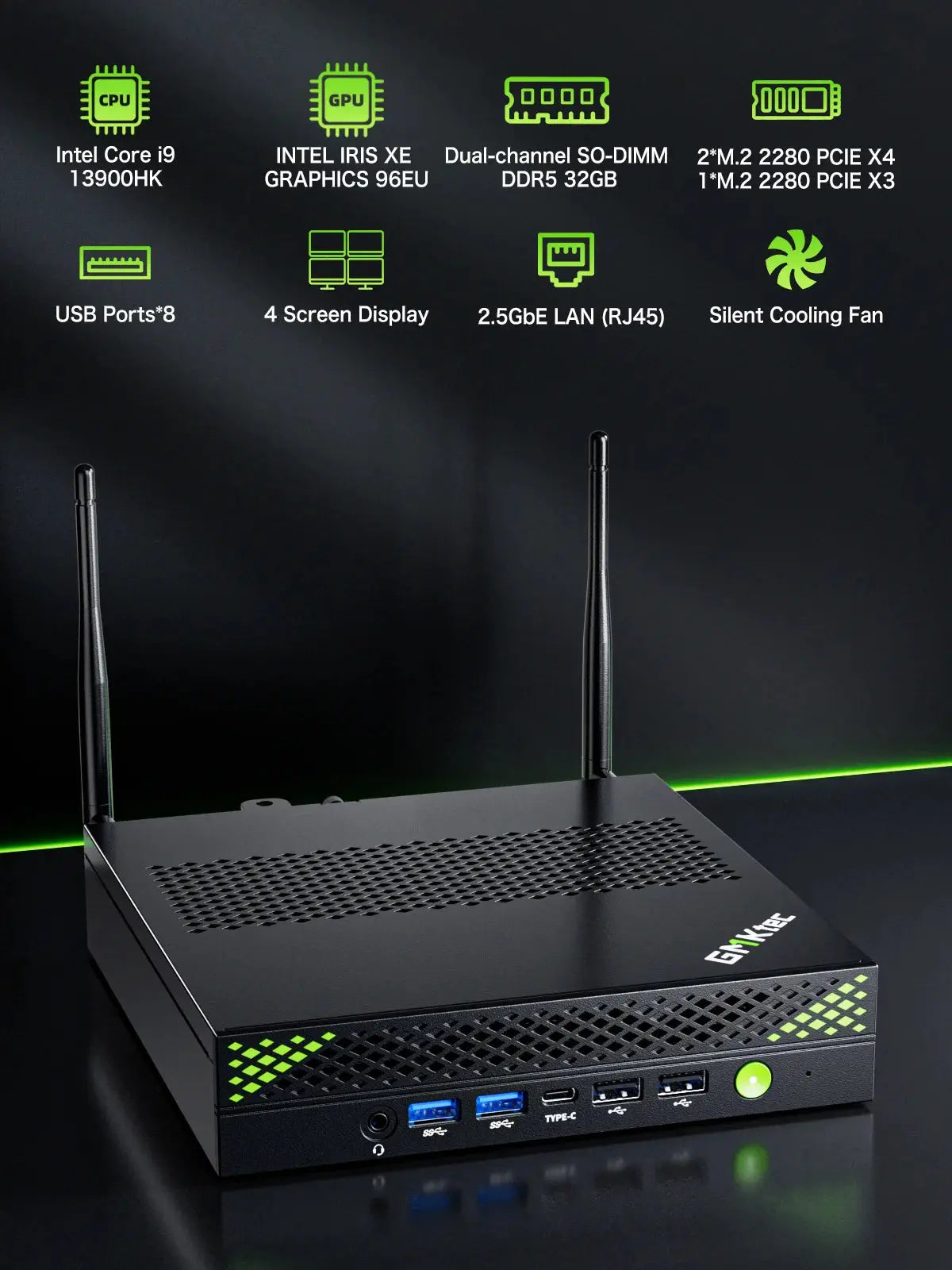GMKtec NucBox K10 Mini Bilgisayar Intel® 13th Core™ i9-13900HK — Ön Sipariş