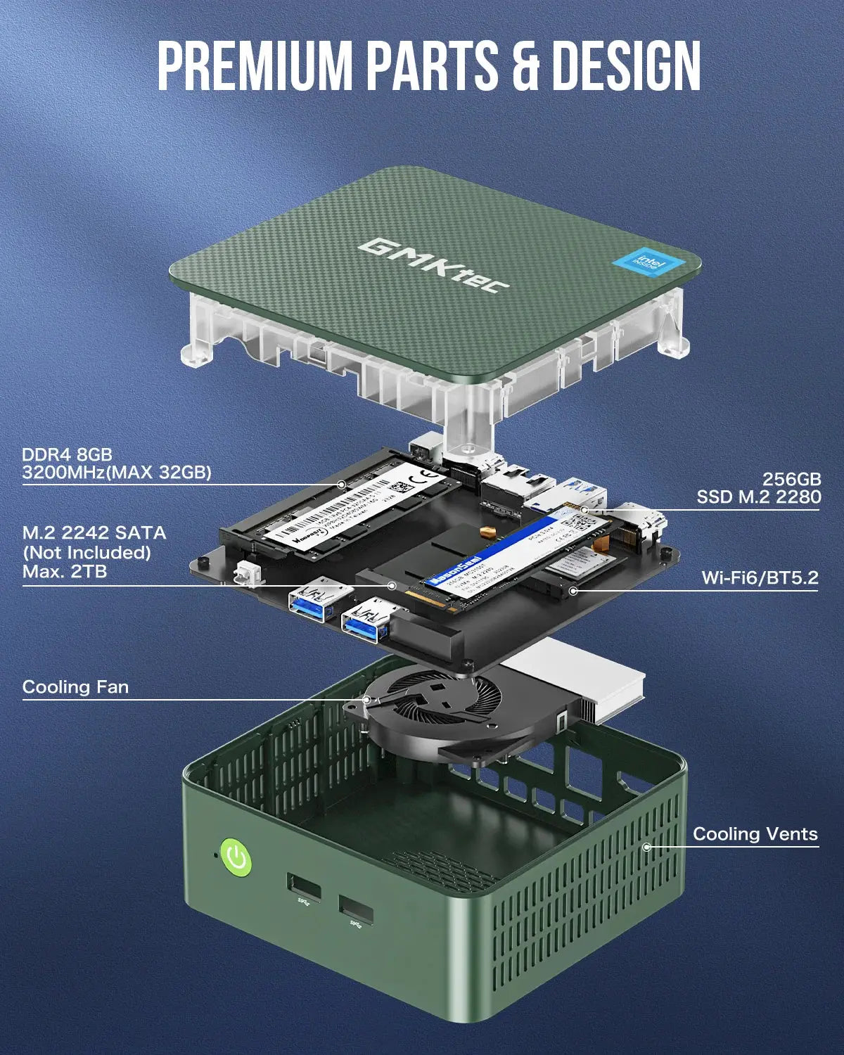 GMKtec NucBox G3 Mini Bilgisayar 12th Intel® Alder Lake N100 — Ön Sipariş