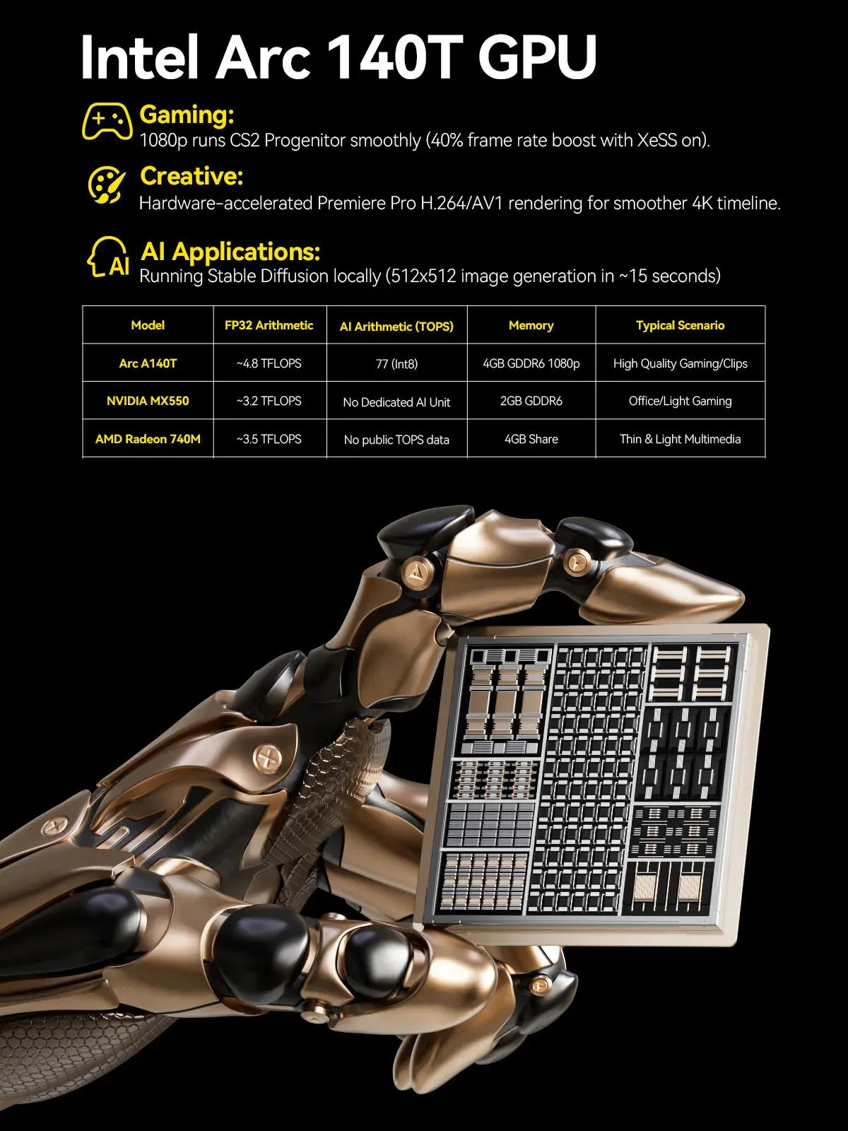 GMKtec EVO-T1 Intel® Core™ Ultra 9 285H AI Mini Bilgisayar — Ön Sipariş