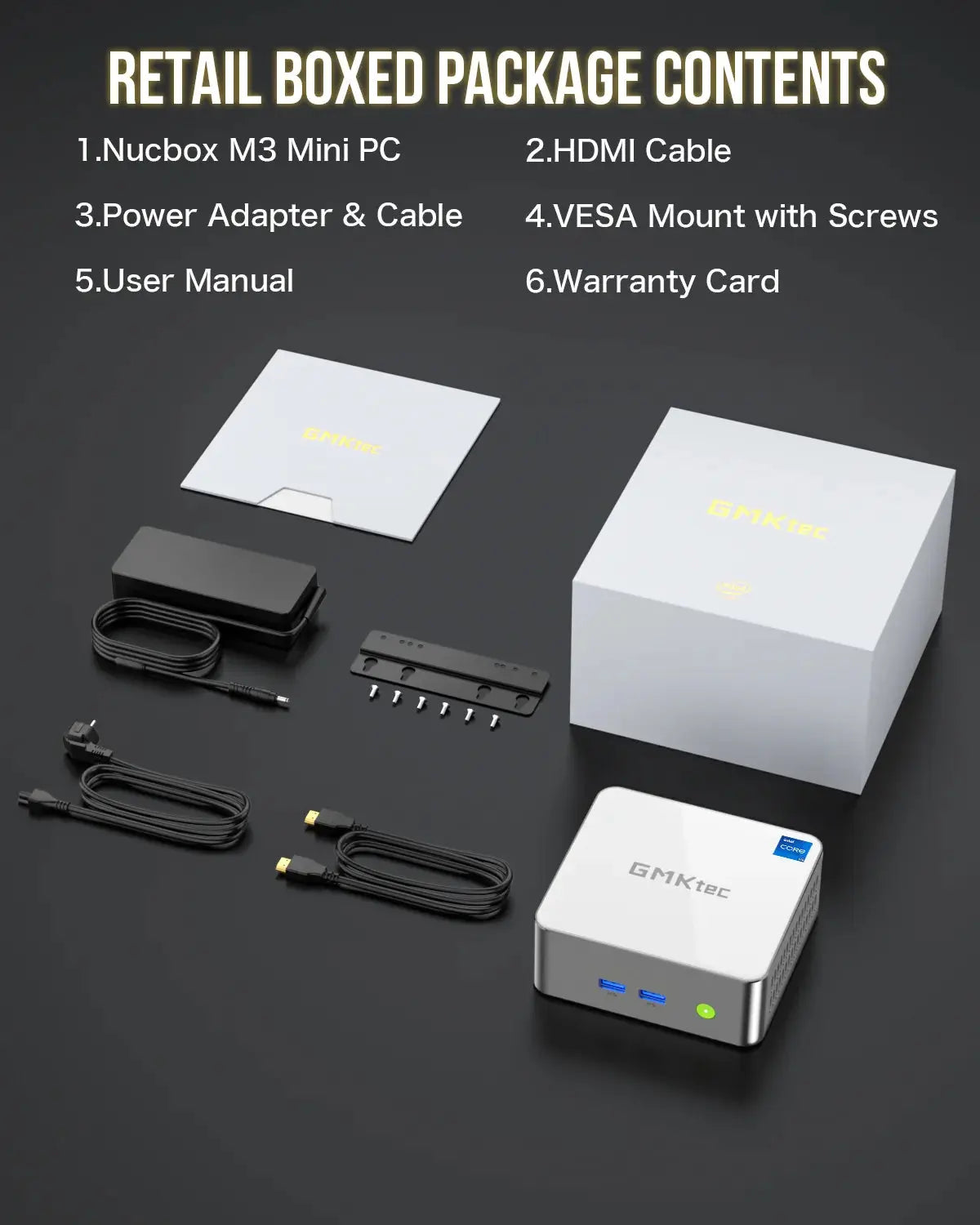 GMKtec NucBox M3 Mini Bilgisayar Intel® 12th Core™ i5 12450H — Ön Sipariş
