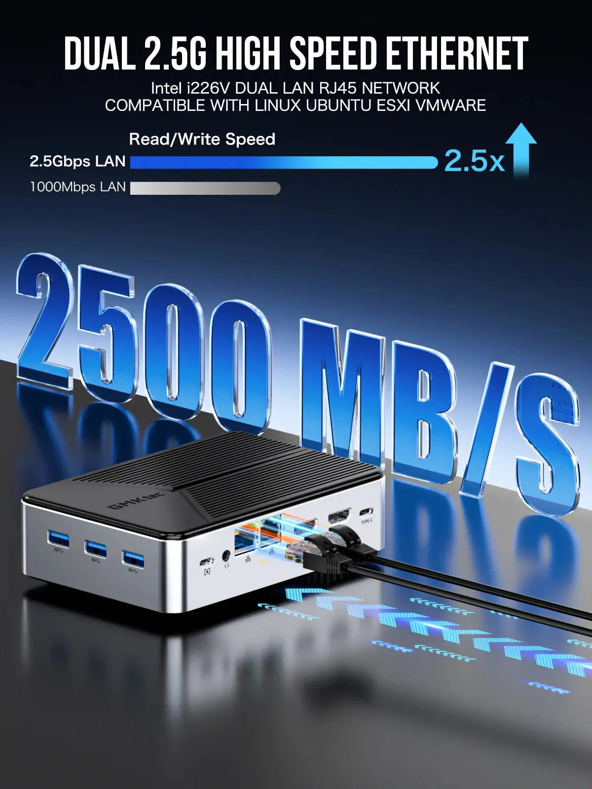 GMKtec G9 Intel® Twin Lake N150 Dual-system 4-bay NAS Mini Bilgisayar — Ön Sipariş