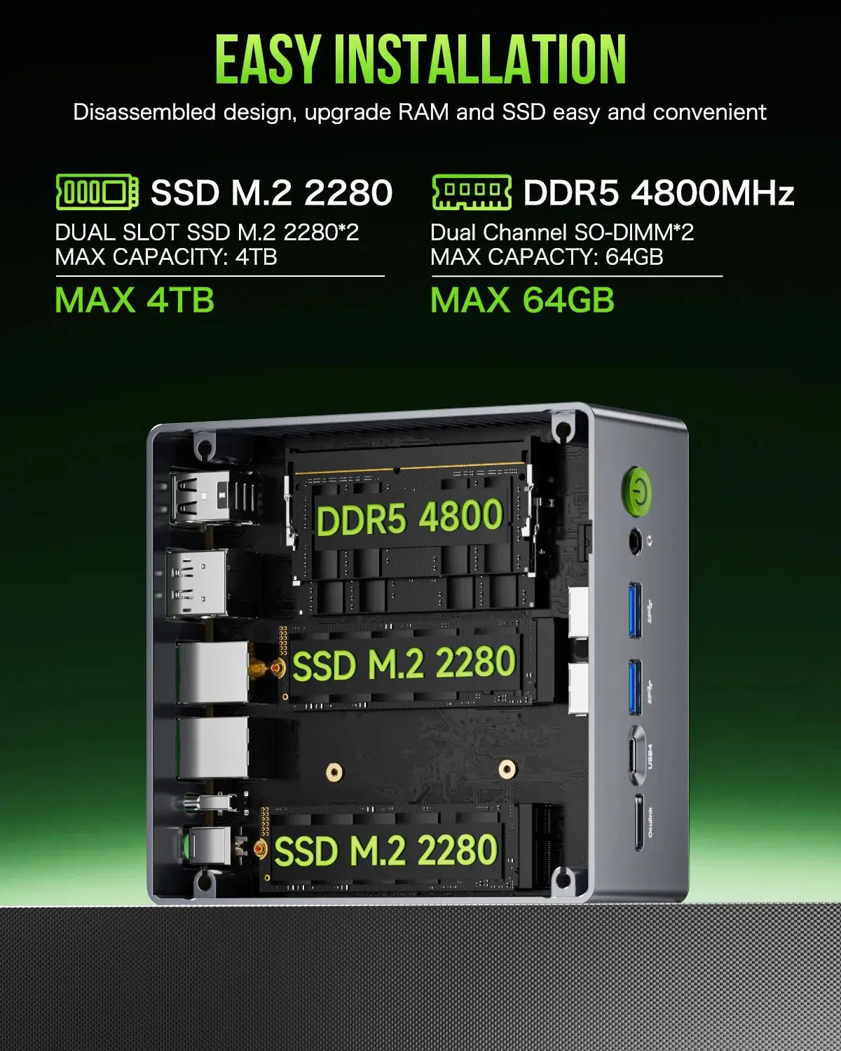 GMKtec NucBox M7 Mini Bilgisayar AMD Ryzen™ 7 PRO 6850H — Ön Sipariş