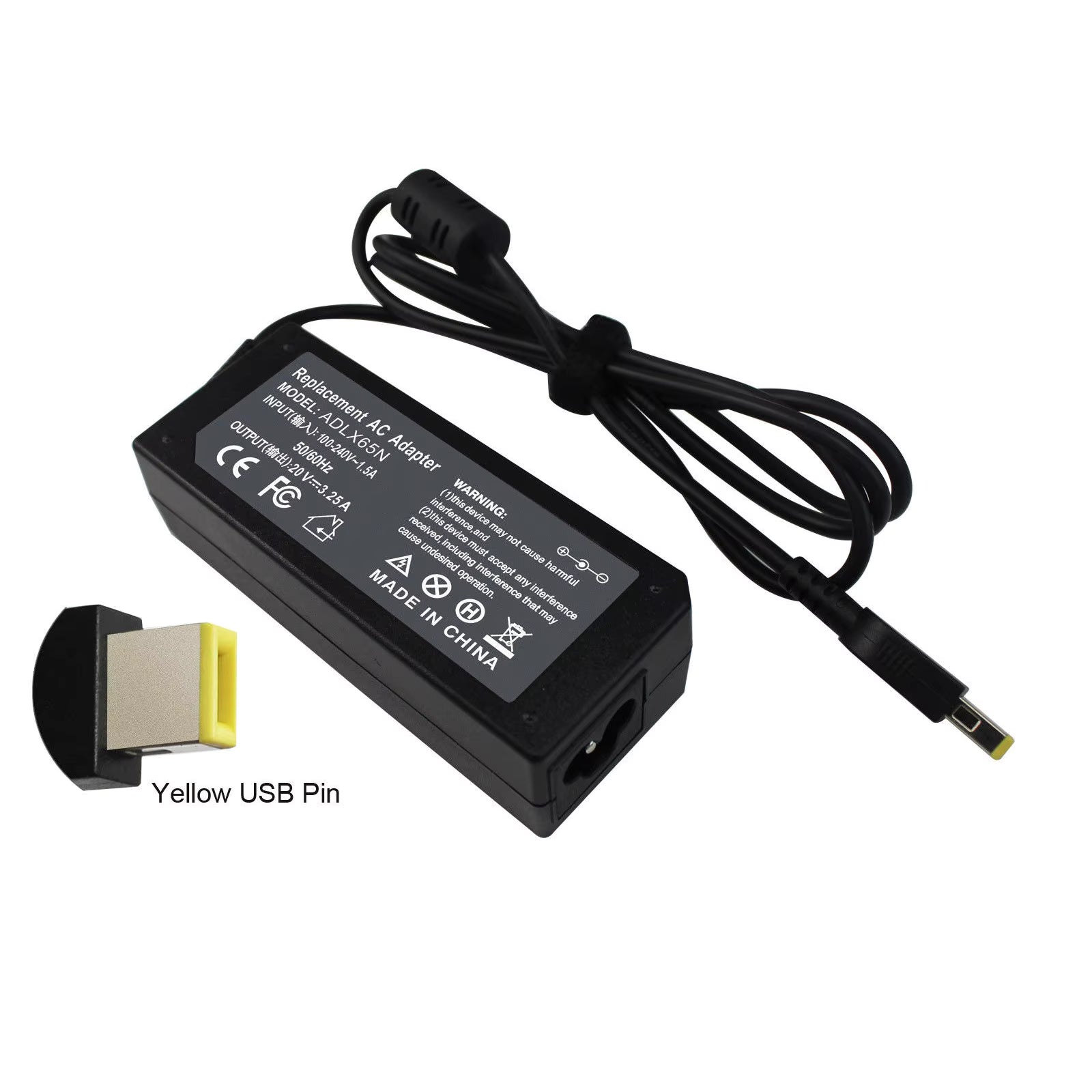 Orijinal Lenovo 20V 3.25A 65W USB Tip AC Adaptör ThinkPad IdeaPad Yoga ADLX65NDC3A