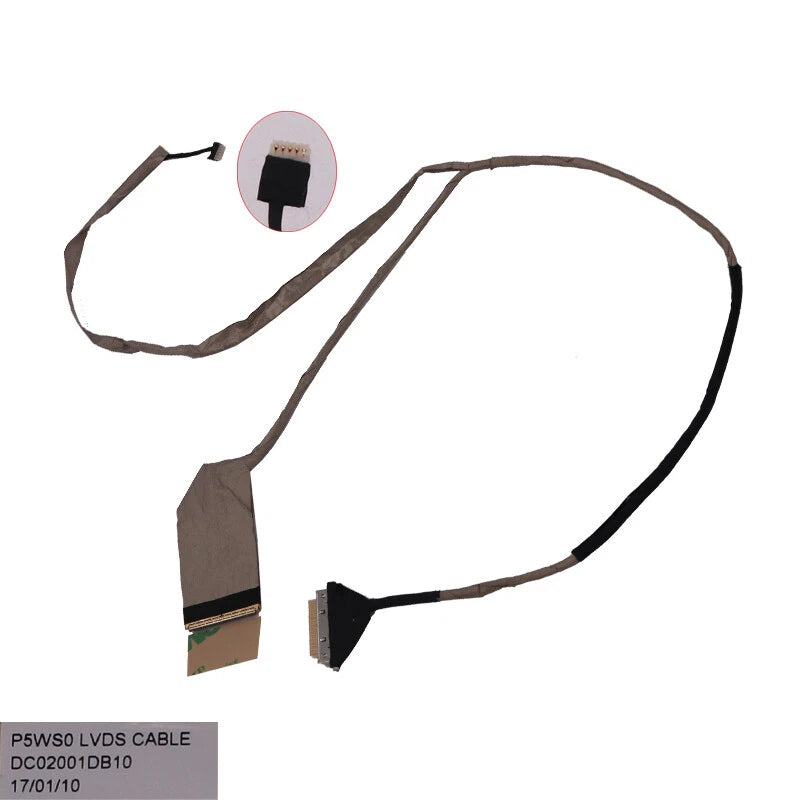 Noteware Acer Uyumlu Aspire 5350 5750 5750G 5755 5755G Gateway NV55S LCD LED LVDS Flex Ekran Kablosu - DC02001DB10 DC02001DB00 DC020017K10 50.WJ802.008