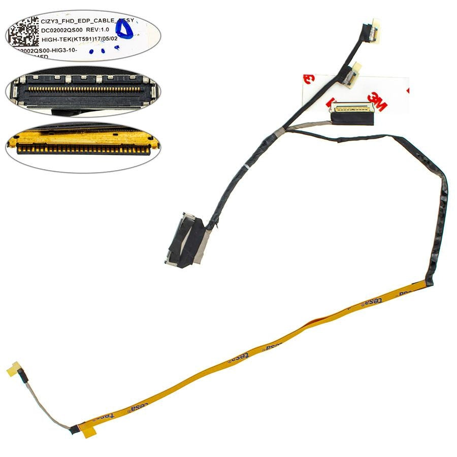 Orijinal Lenovo Yoga 720-13IKB 80X6 81C3 LCD Ekran Kablosu DC02002QS00 30-Pin FHD eDP