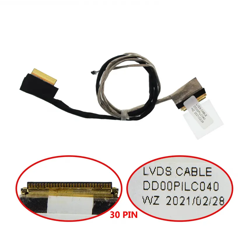 HP 14-BS 14-BW 14T-BS 14T-BS000 14Q-BU 240 G6 245 G6 LCD Ekran Kablosu LVDS Display Video Screen Flex Cable 30PIN Genuine - DD00P1LC040 DD00P1LC020 DD00P1LC030