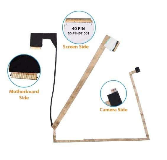 Noteware Lenovo Uyumlu G480 G485 G580 G480A G480AH G585 G580A LCD LED LVDS Flex Ekran Kablosu - QIWG5 ER10 50.4SH07.001 50.4SH07.002 50.4SH07.011 50.4SH07.021
