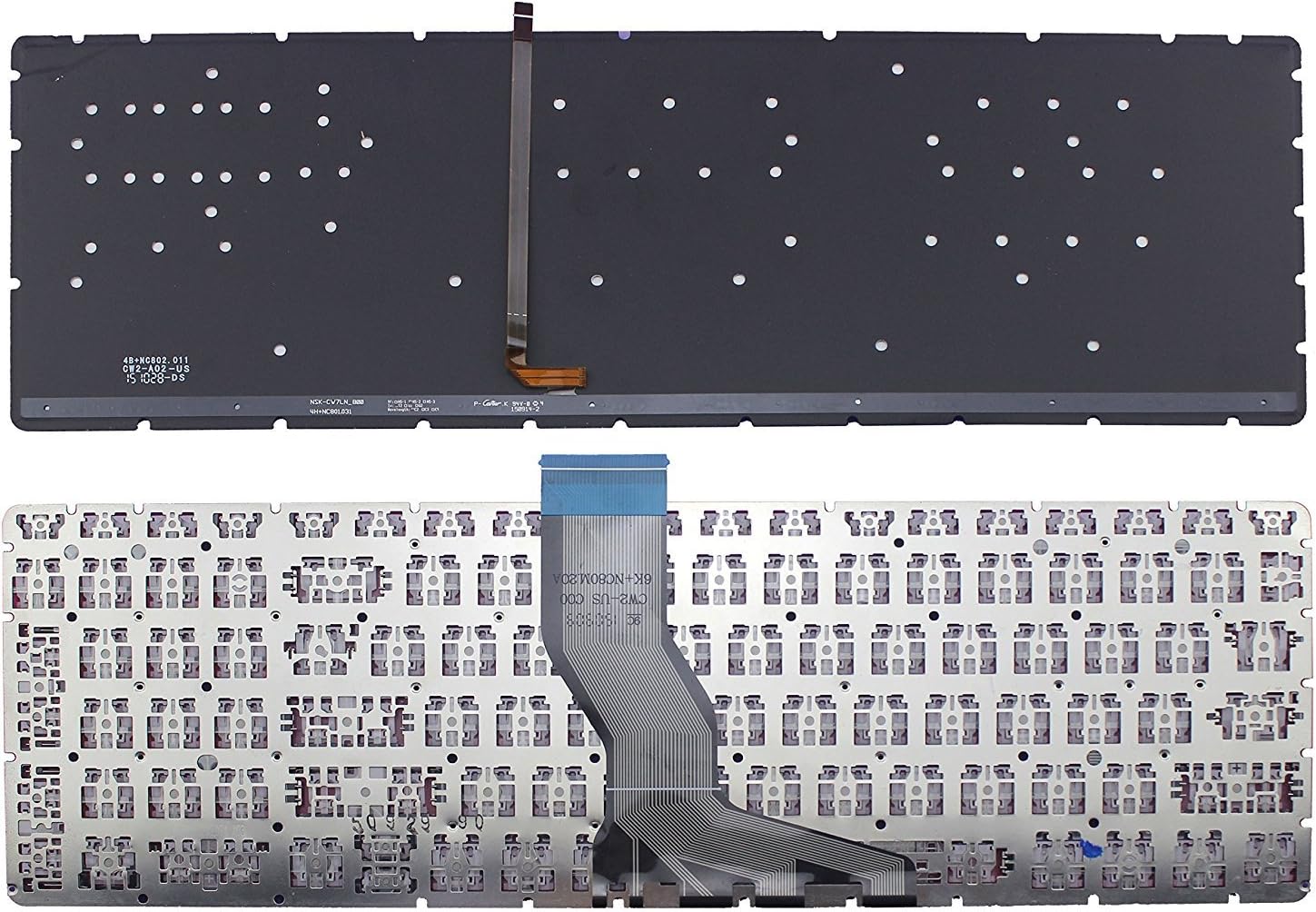 Noteware HP Uyumlu Pavilion 15-BC 15-BC016NT 15-BC017NT 15-BC018NT 15-BC100 15-BC200 Türkçe Q Klavye - Gümüş Yeşil Kırmızı
