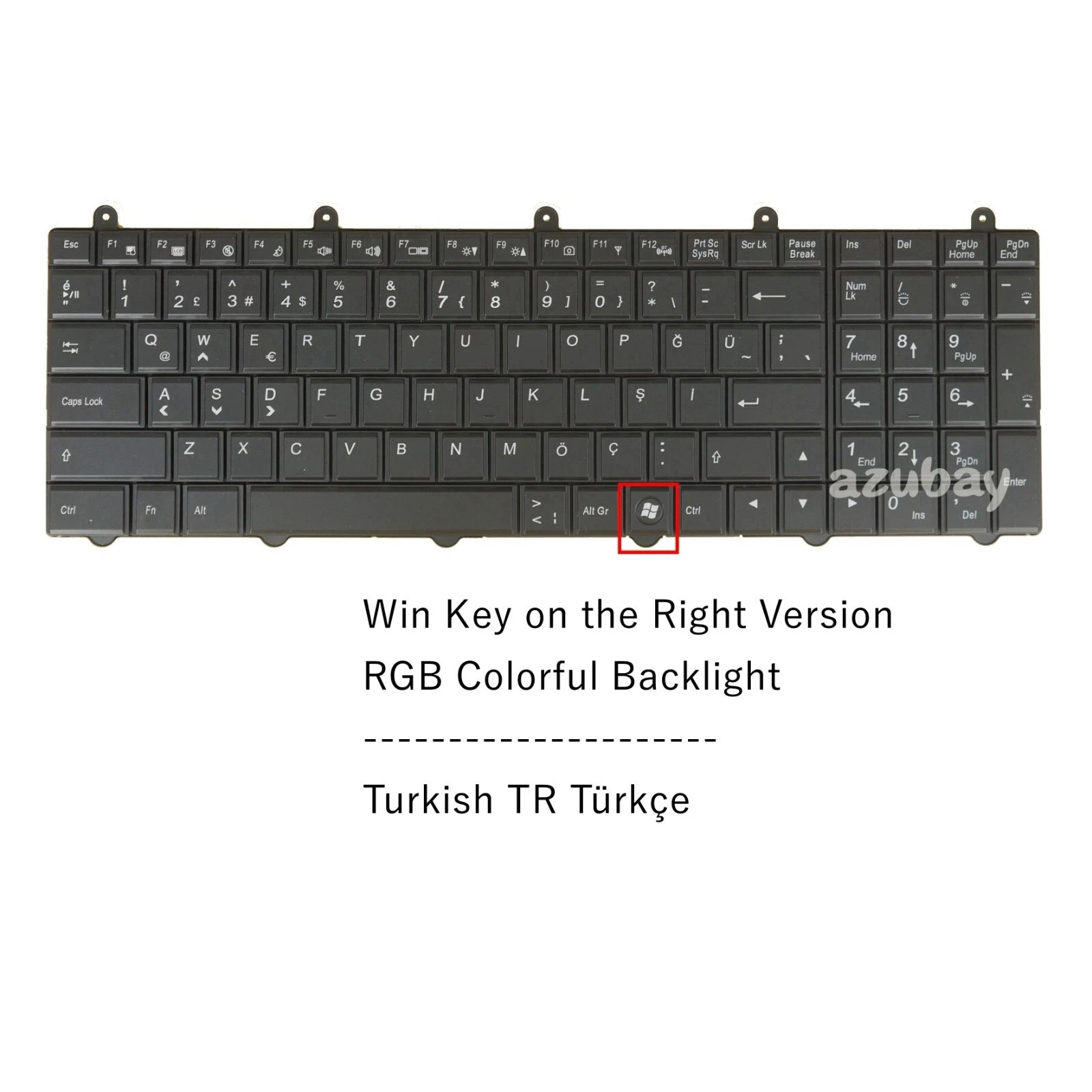 Clevo P150EM P170EM P270WM P370EM P570WM RGB Backlit Laptop Klavye