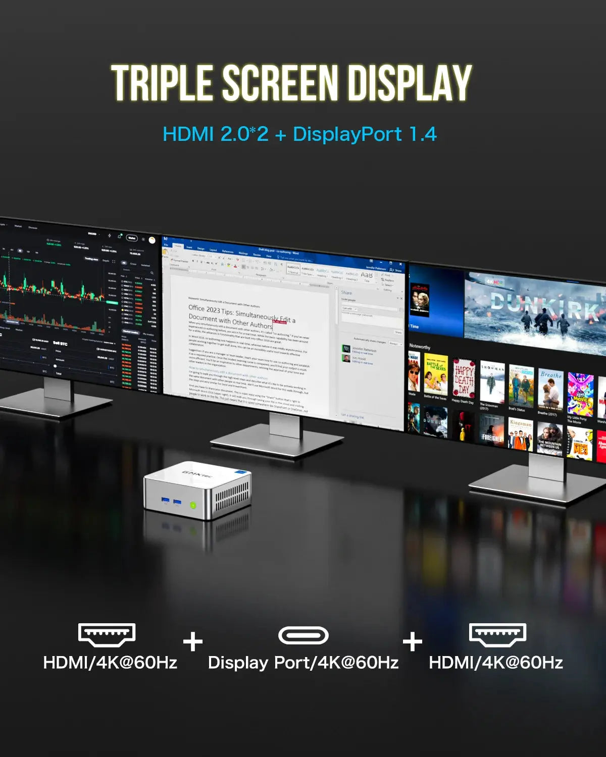 GMKtec NucBox M3 Mini Bilgisayar Intel® 12th Core™ i5 12450H — Ön Sipariş