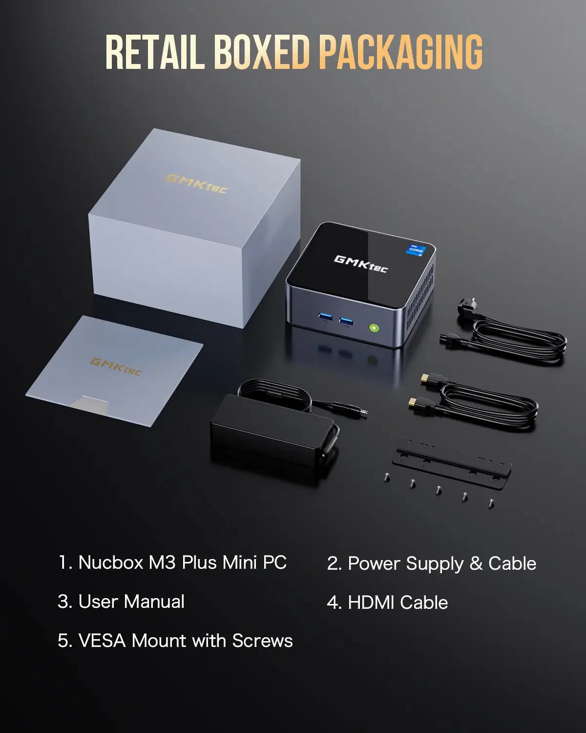 GMKtec NucBox M3 Plus Mini Bilgisayar Intel® 12th Core™ i9-12900HK — Ön Sipariş