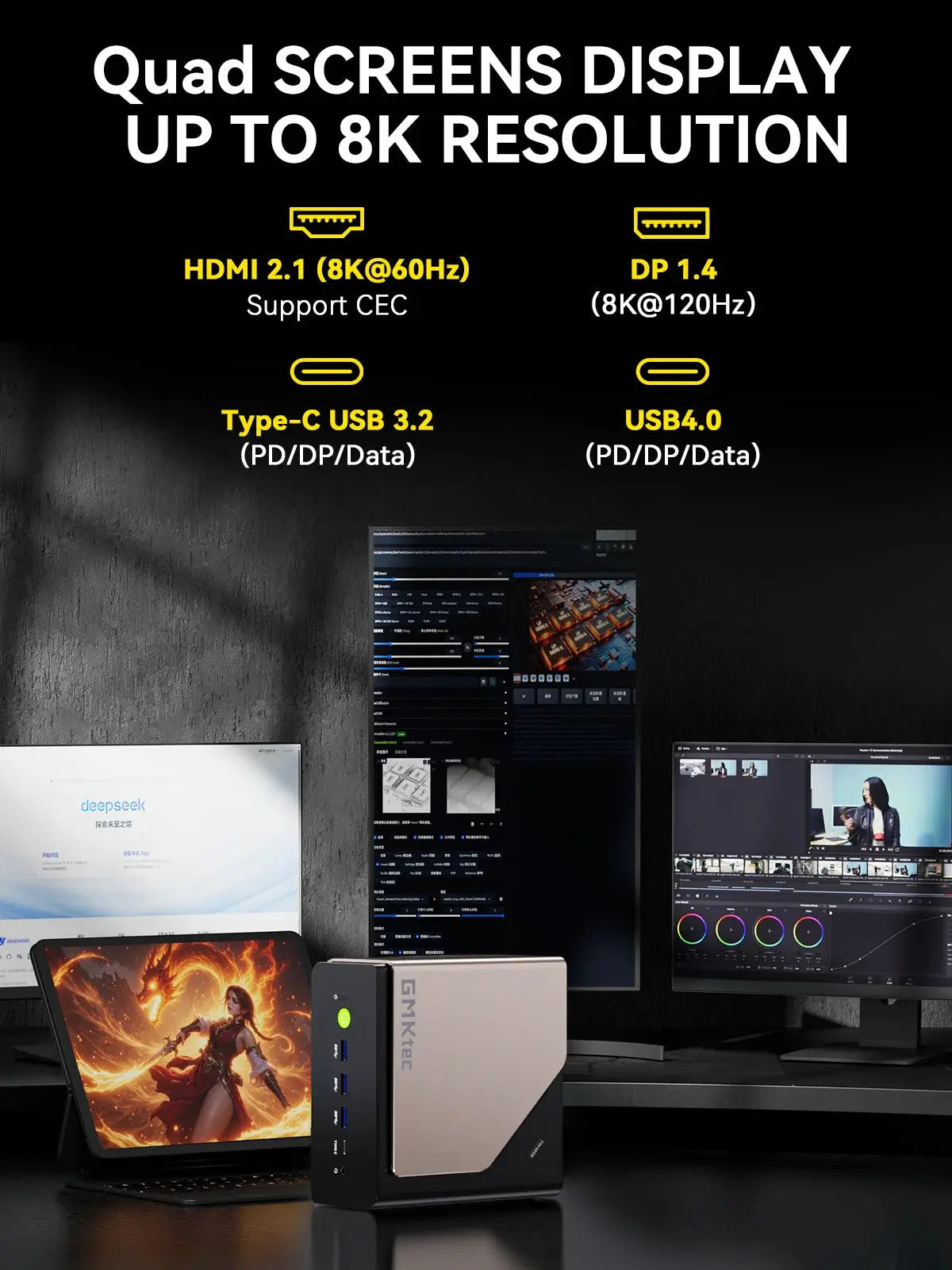 GMKtec EVO-T1 Intel® Core™ Ultra 9 285H AI Mini Bilgisayar — Ön Sipariş
