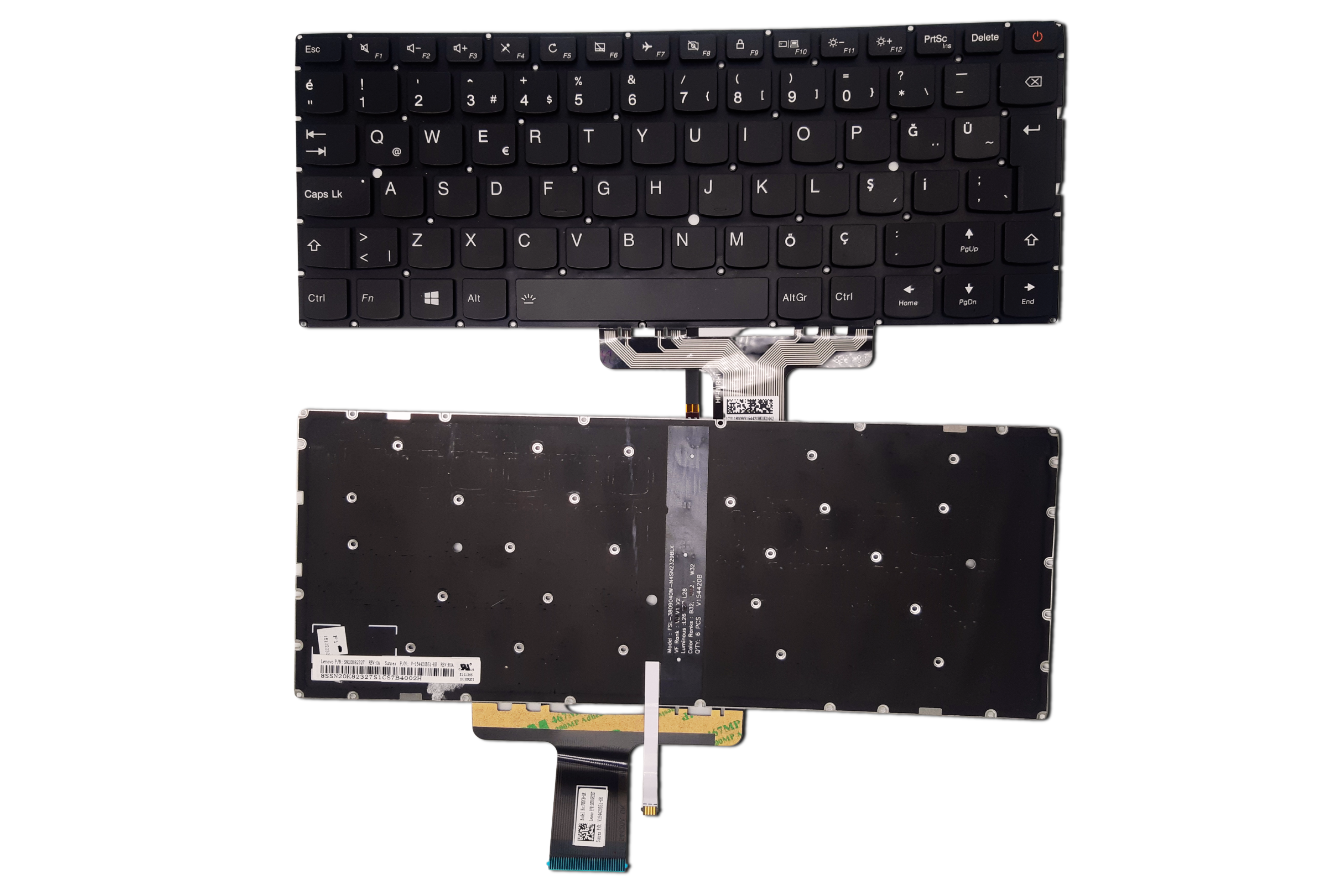 Lenovo Miix için orijinal klavye 710-12 710-12ISK 710-12IKB Laptop LED klavye TR Türkçe Siyah