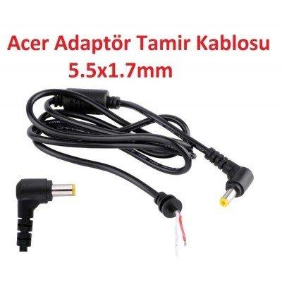 Noteware Acer Uyumlu 5.5x1.7mm DC Güç Kablosu - Adaptör Tamir Kablosu