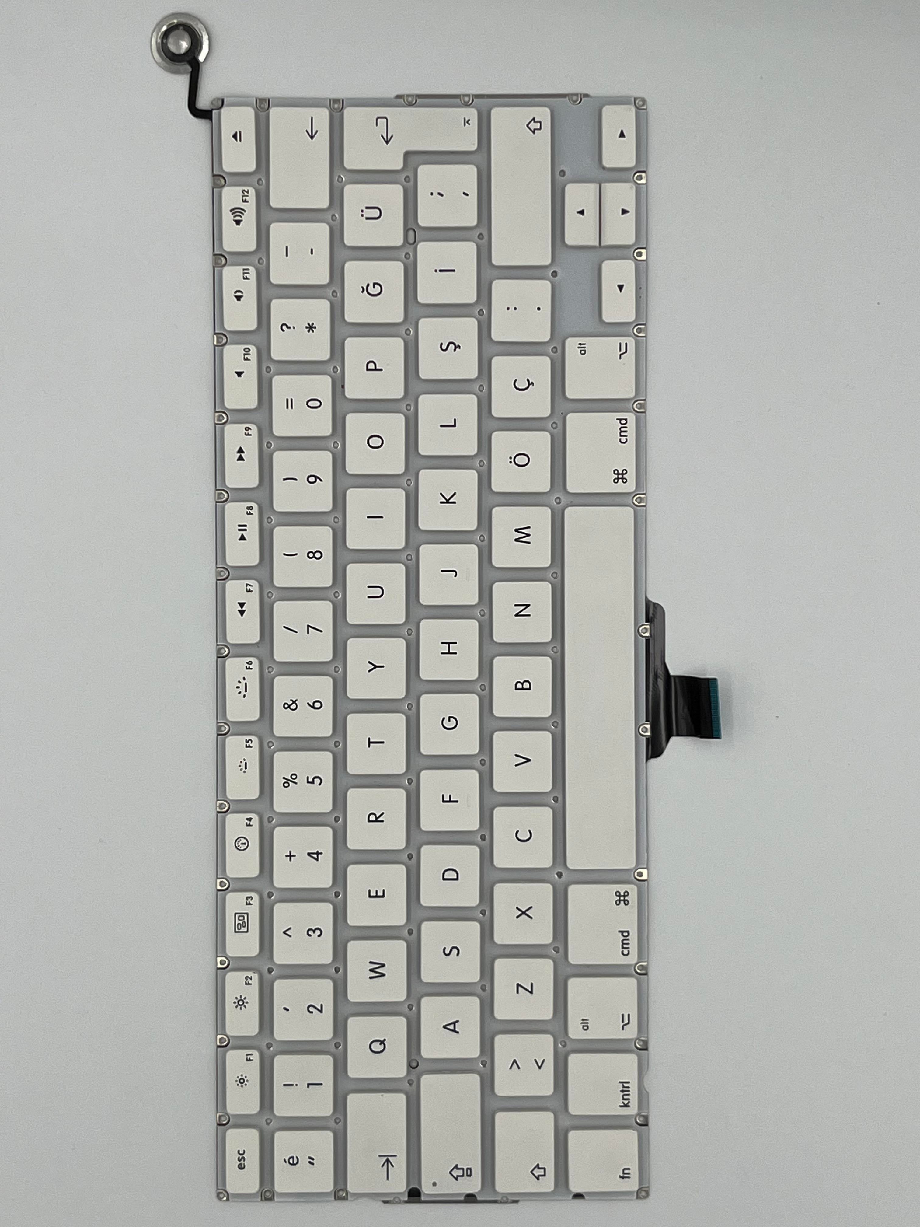 Noteware Apple Uyumlu A1342 büyük enter tr BEYAZ Notebook Klavyesi