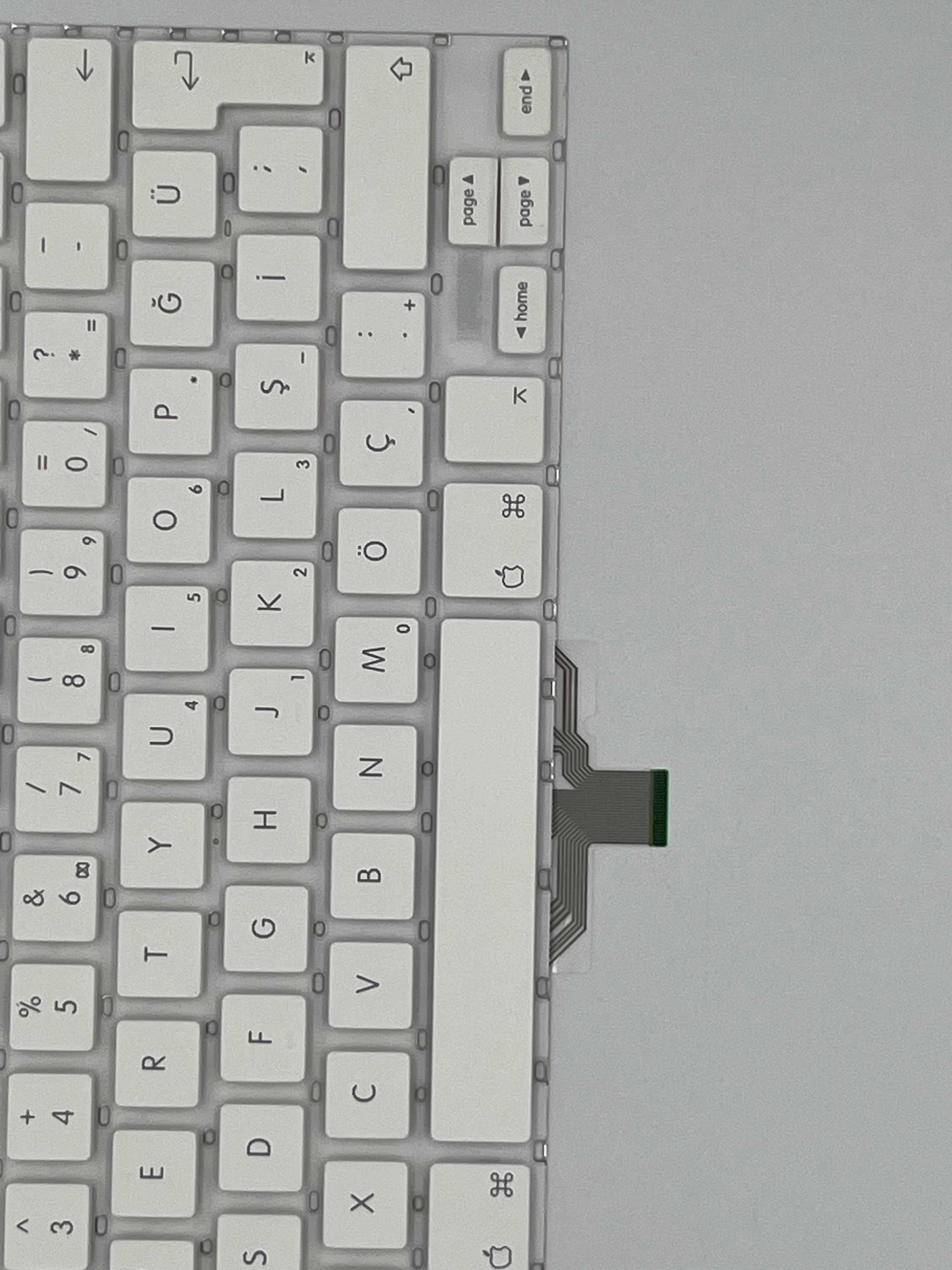 Noteware Apple Uyumlu Noteware Macbook Uyumlu 13.3'' A1181 Klavyesi Beyaz Büyük Enter