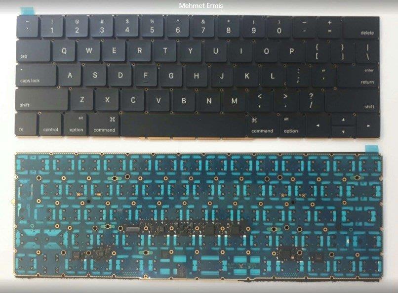 Noteware Apple Uyumlu Pro 15'' A1707 Late 2016 Laptop Klavyesi Tuş Takımı US