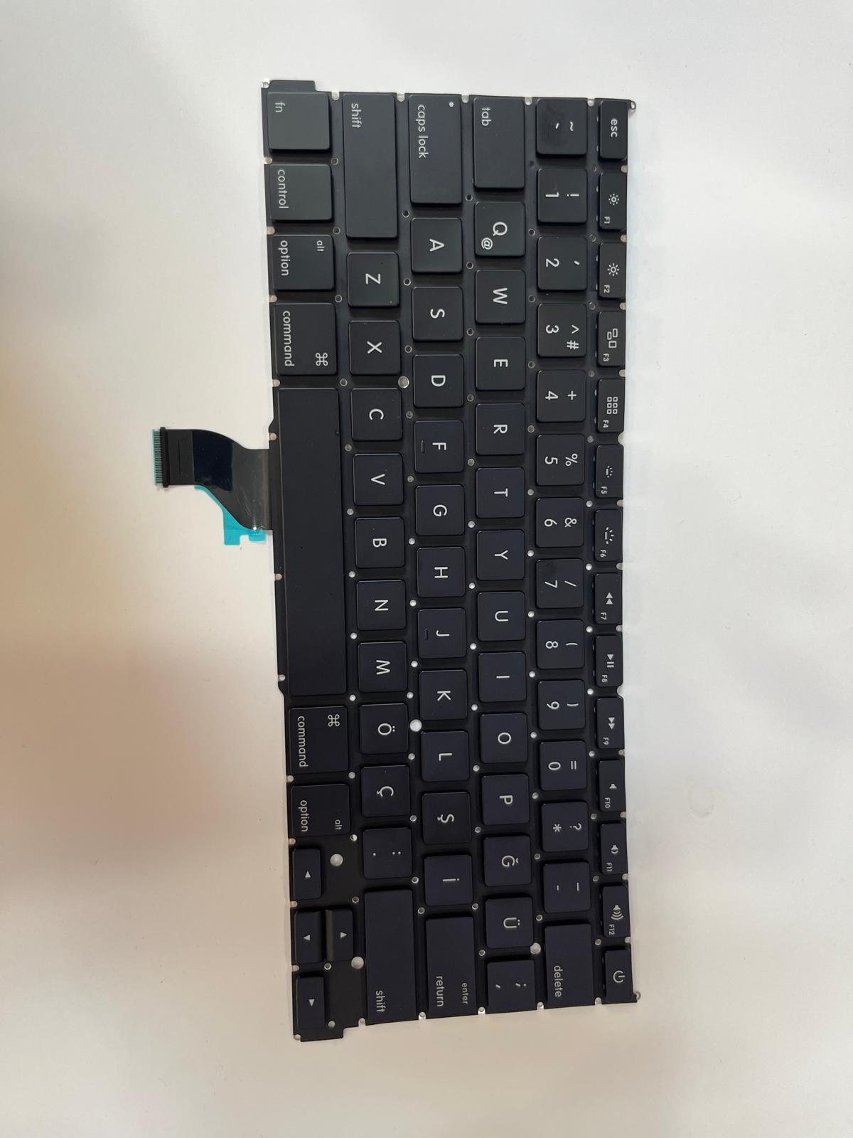 Noteware Apple Uyumlu Pro A1502 2013 2014 2015 Serisi Klavye Tuş Takımı Seti Siyah Türkçe