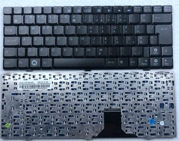 Noteware Asus Uyumlu 1000HA ingilizce siyah FÜME Notebook Klavyesi