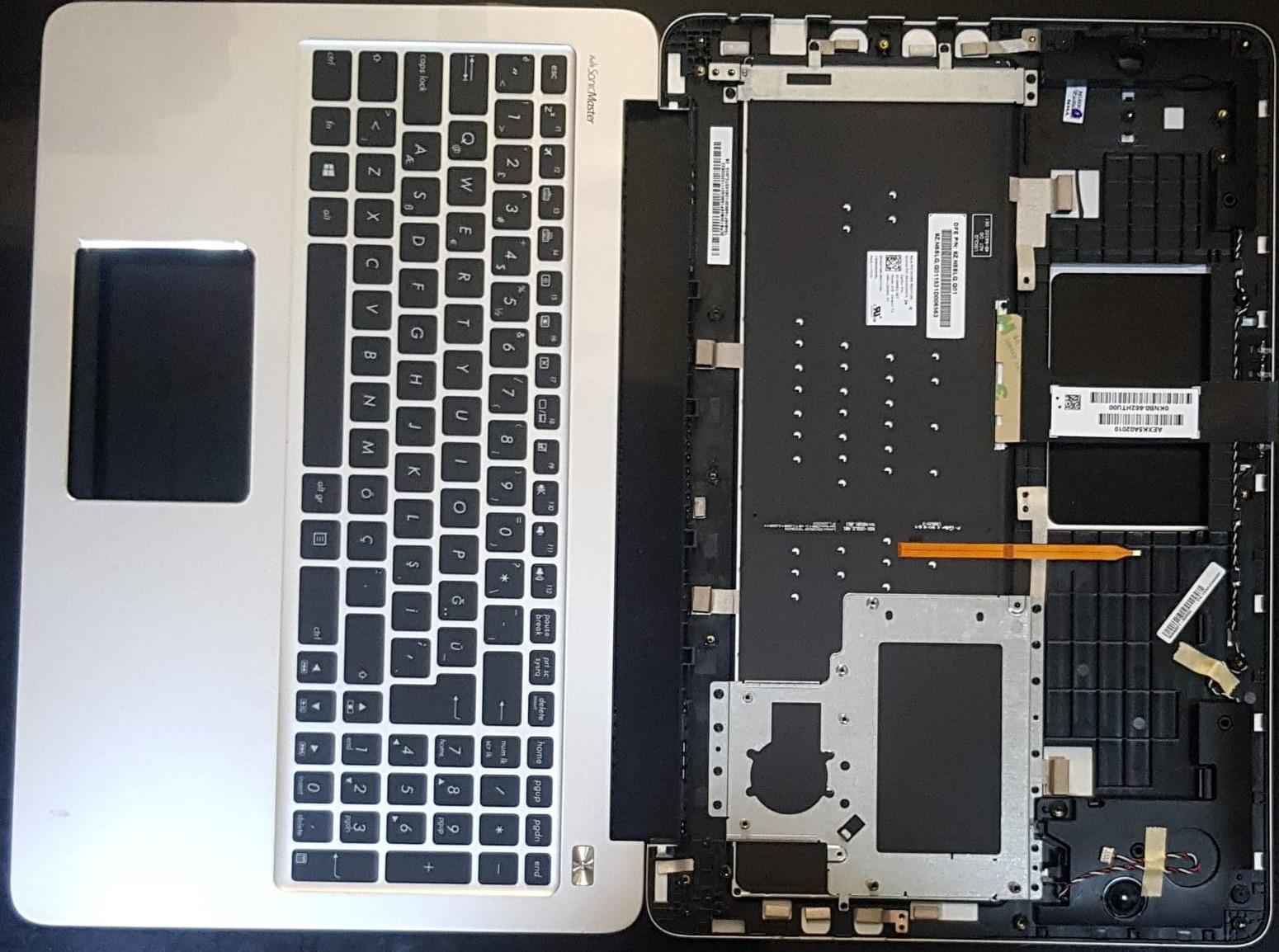 Noteware Asus Uyumlu Laptop Klavyesi Kasalý Klavye Dahil Üst Kasa 13NB0A52AM0301