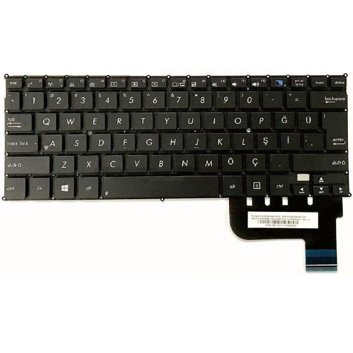 Noteware Asus Uyumlu TAICHI 21 TAICHI21 Laptop Klavye Tuþ Takýmý Iþýklý LED