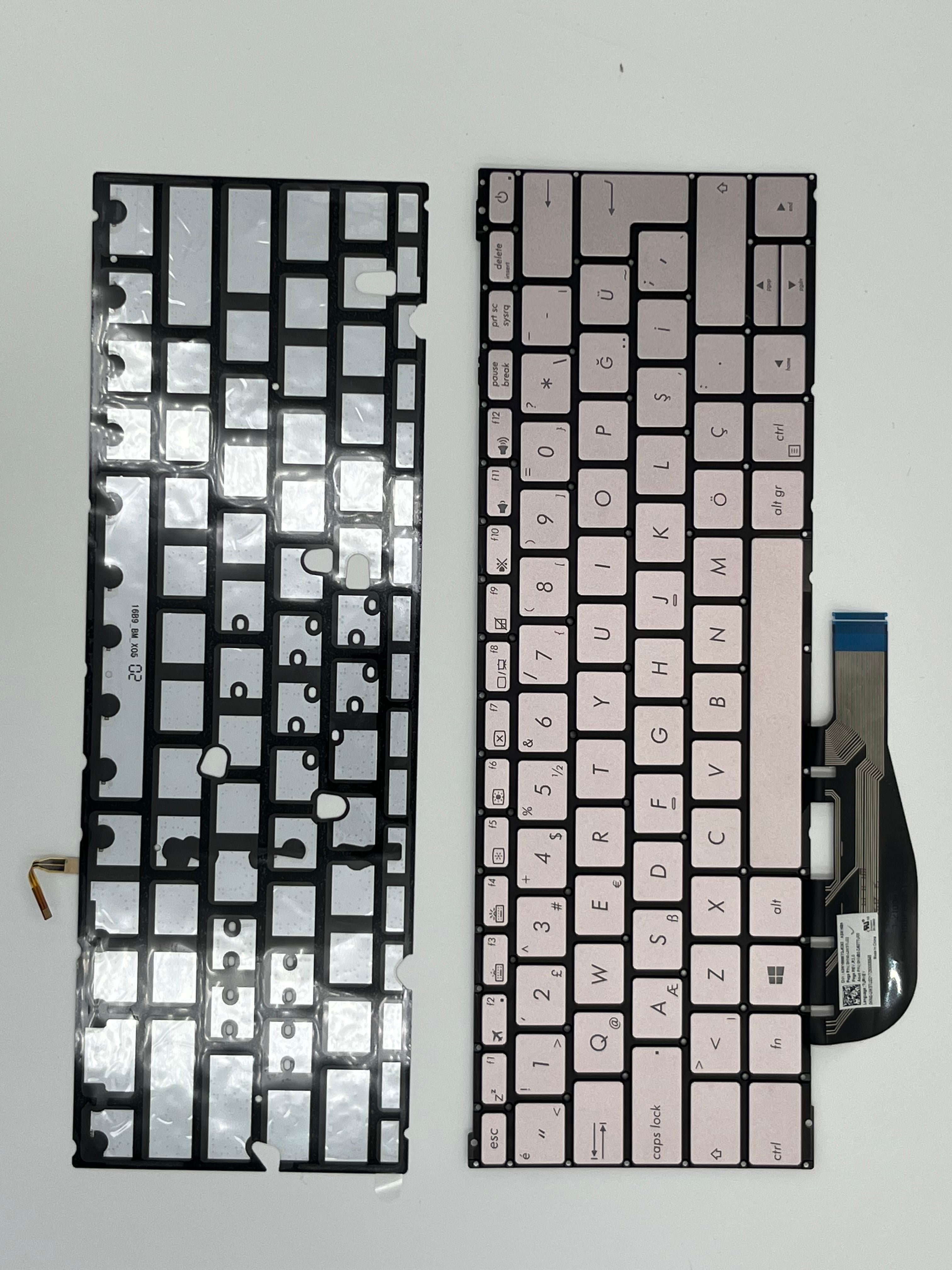 Noteware Asus Compatible UX390 Compatible Rose Gold Notebook TR Keyboard
