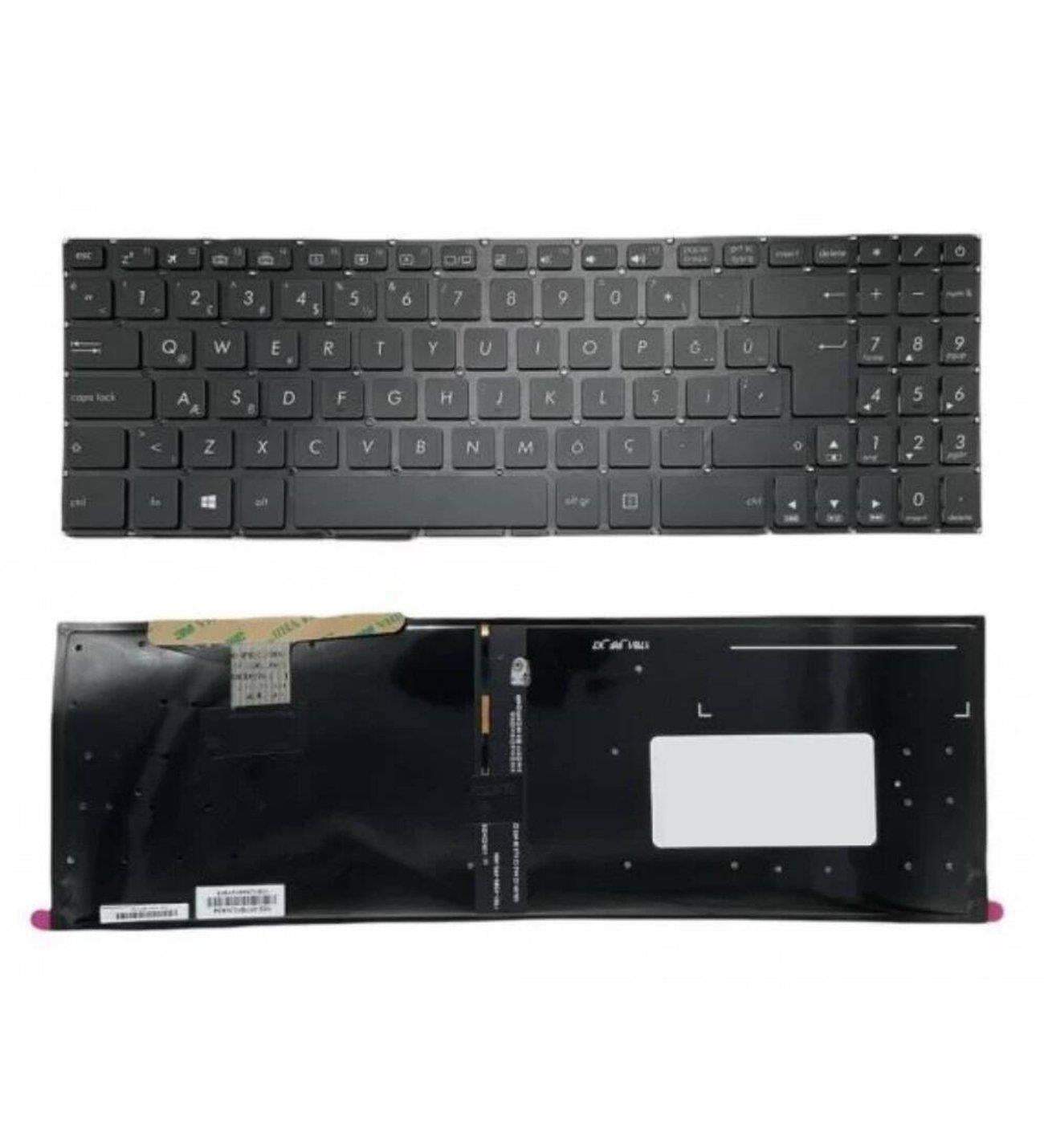 Noteware Asus Compatible Vivobook N580vd-dm027t. N580vd-dm158t Notebook Keyboard Illuminated Black Tr