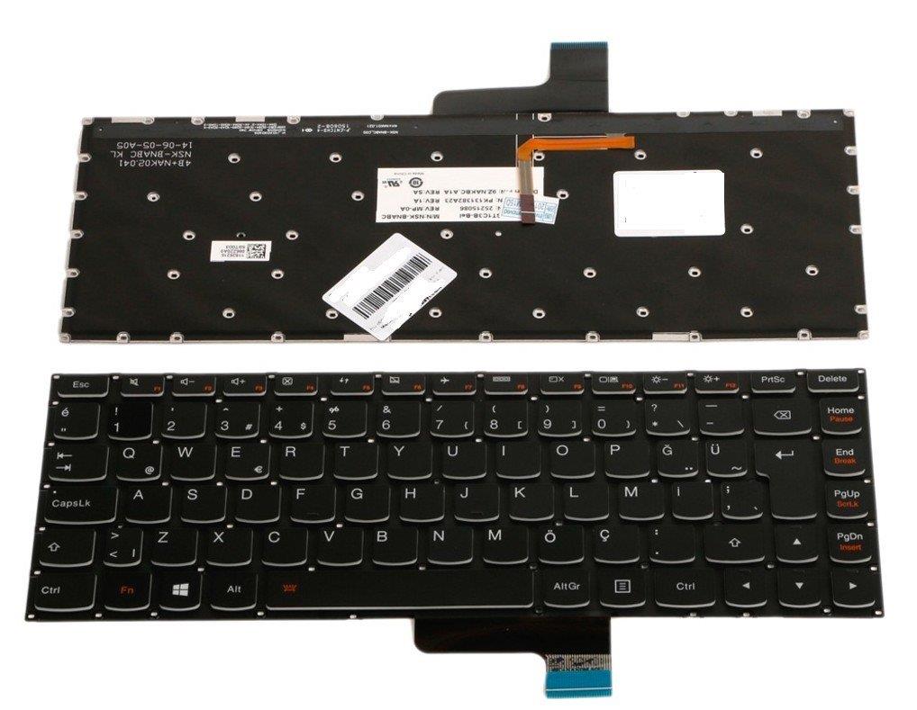 Noteware Lenovo Uyumlu E31-70 / E31-80 / U31-70 / Yoga 3 14 / 700-14 – LED’li Laptop Klavyesi Tuş Takımı