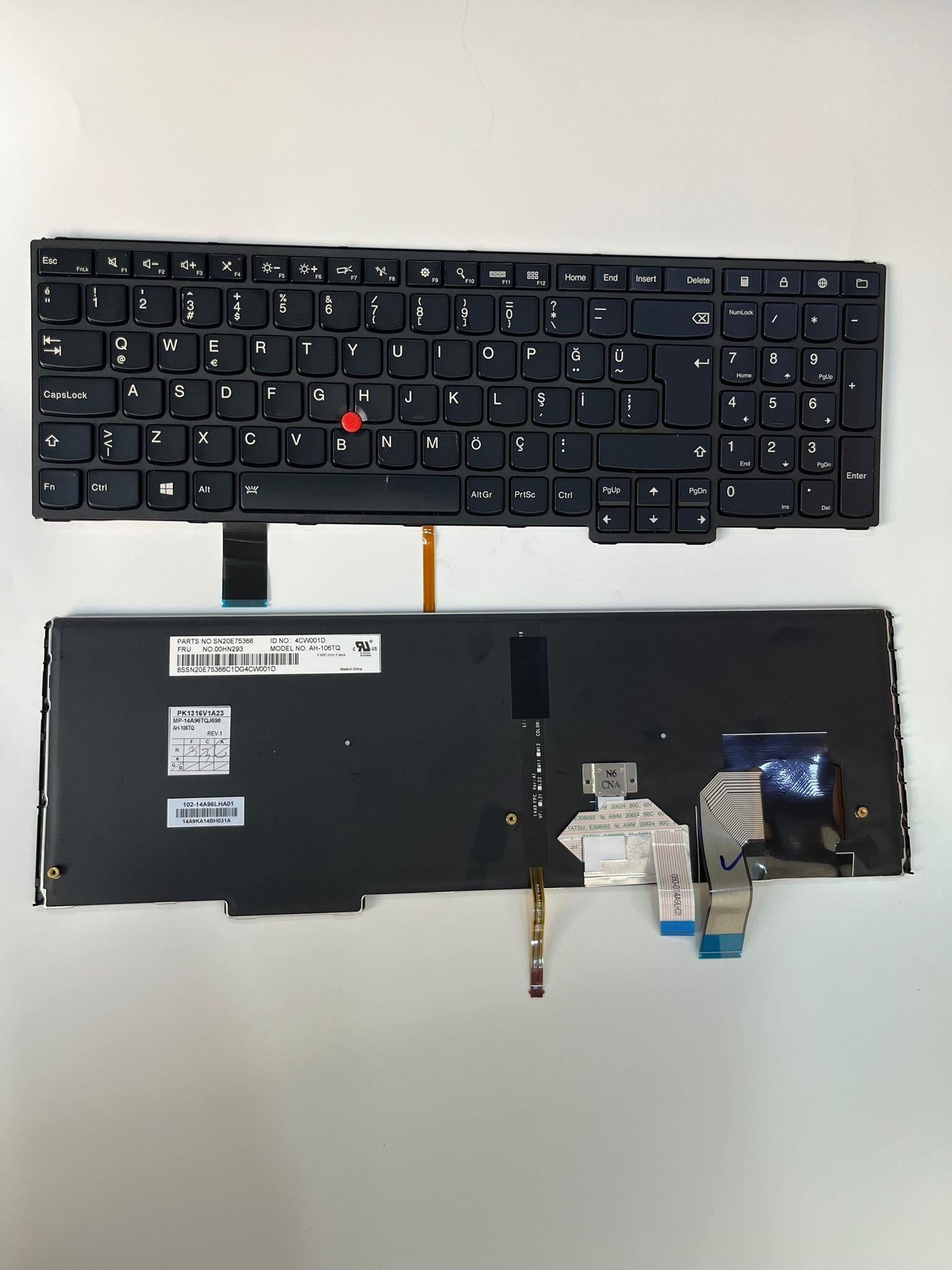 Noteware Lenovo Uyumlu ile Uyumlu Thinkpad 00HN265. 00HN293. 00HN295. 00HW650. 00HW678 Notebook Klavye Siyah Tr