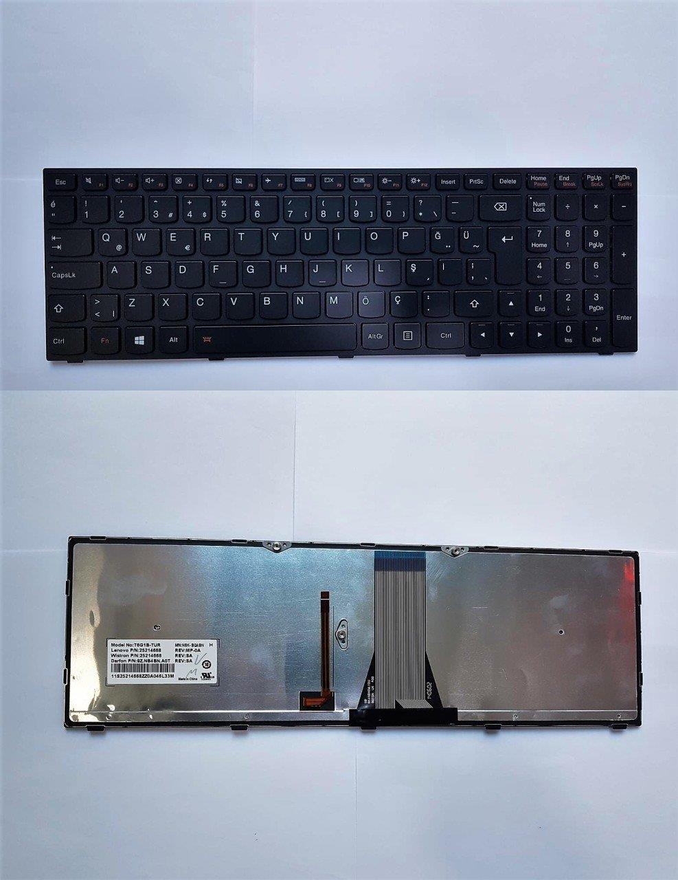 Noteware Lenovo Uyumlu Siyah Iþýklý Led Mp-10a16cs-6866 G50-70 Z50-70 Notebook Klavye