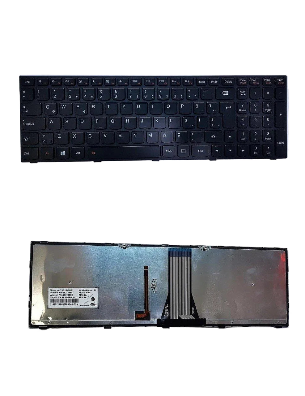 Noteware Lenovo Compatible Black Illuminated Led Mp-10a16cs-6866 G50-70 Z50-70 Notebook Keyboard