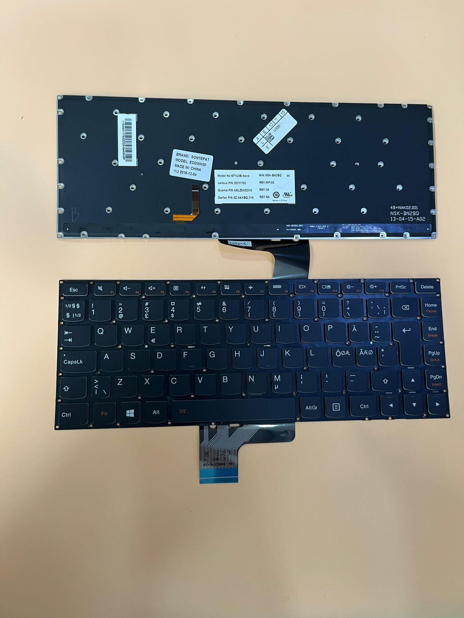 Noteware Lenovo Uyumlu Touch MP-12W2 MP-3A MP-12W26TQJ686 AELZ5010.10 Laptop Klavye Tuş Takımı Led