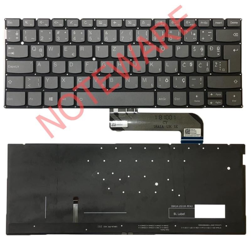 Noteware Original Lenovo Yoga S730-13IWL/13IML and Ideapad 730S Compatible LED Backlit Turkish Keyboard