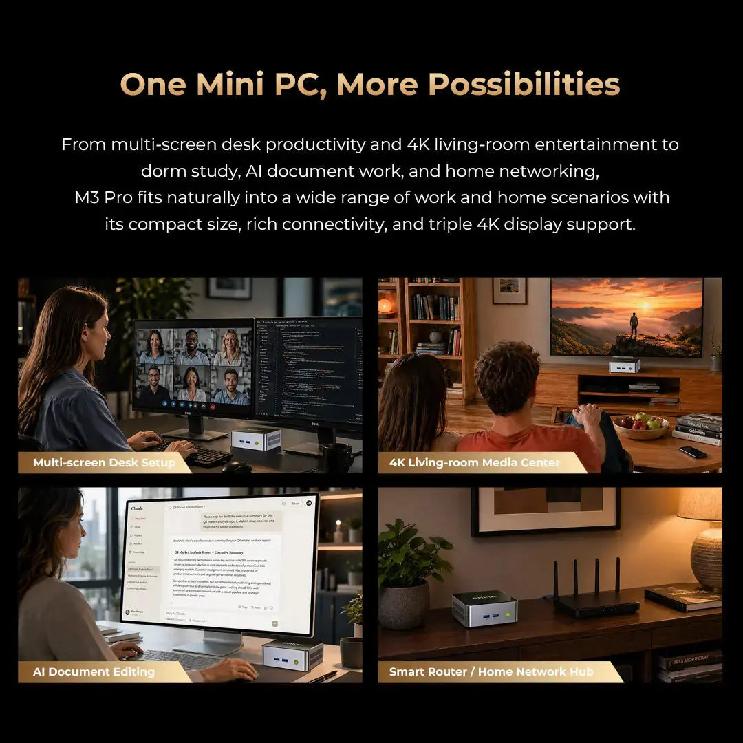 GMKtec M3 Pro Intel® Core™ i5-13500H Mini Bilgisayar — Ön Sipariş