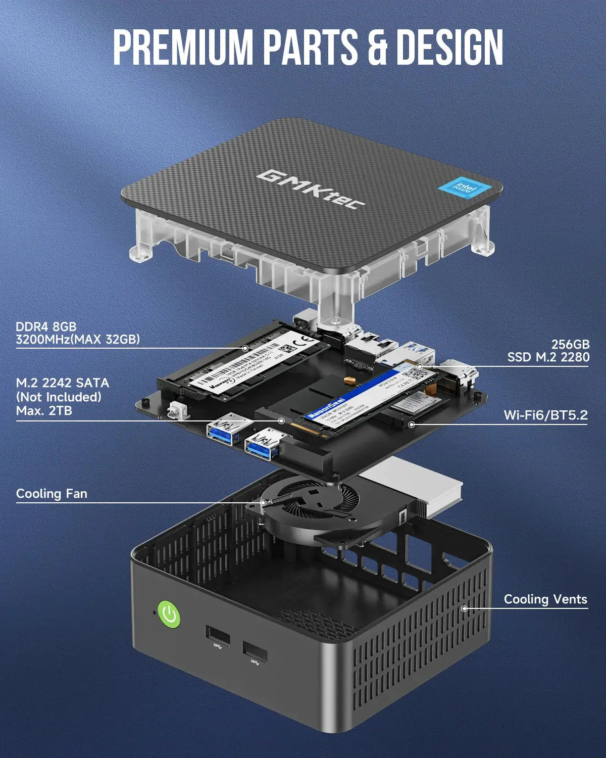 GMKtec NucBox G3 Plus Mini Bilgisayar Intel® 12th Twin Lake N150 — Ön Sipariş