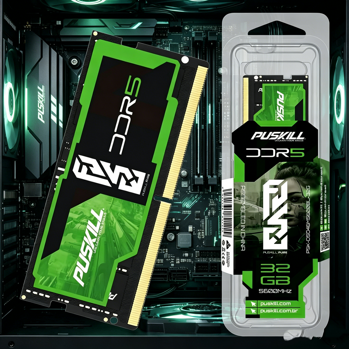 Puskill 32 GB DDR5 5600 MHz Notebook SO-DIMM RAM