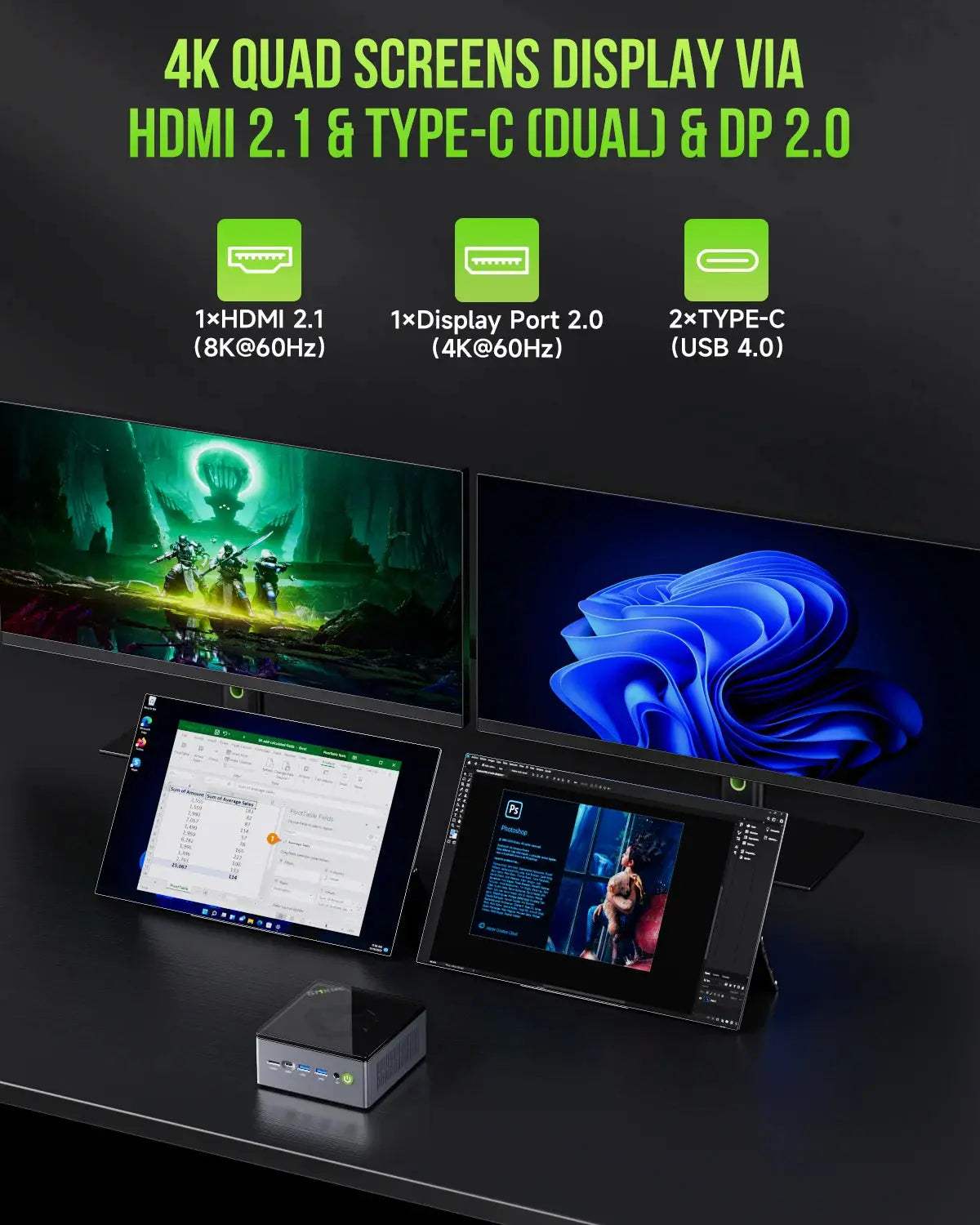 GMKtec NucBox M7 Mini Bilgisayar AMD Ryzen™ 7 PRO 6850H — Ön Sipariş