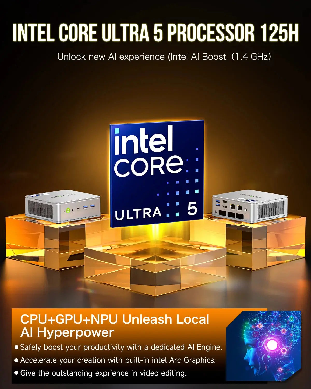 GMKtec K9 Intel® Ultra 5 125H Mini Bilgisayar — Ön Sipariş