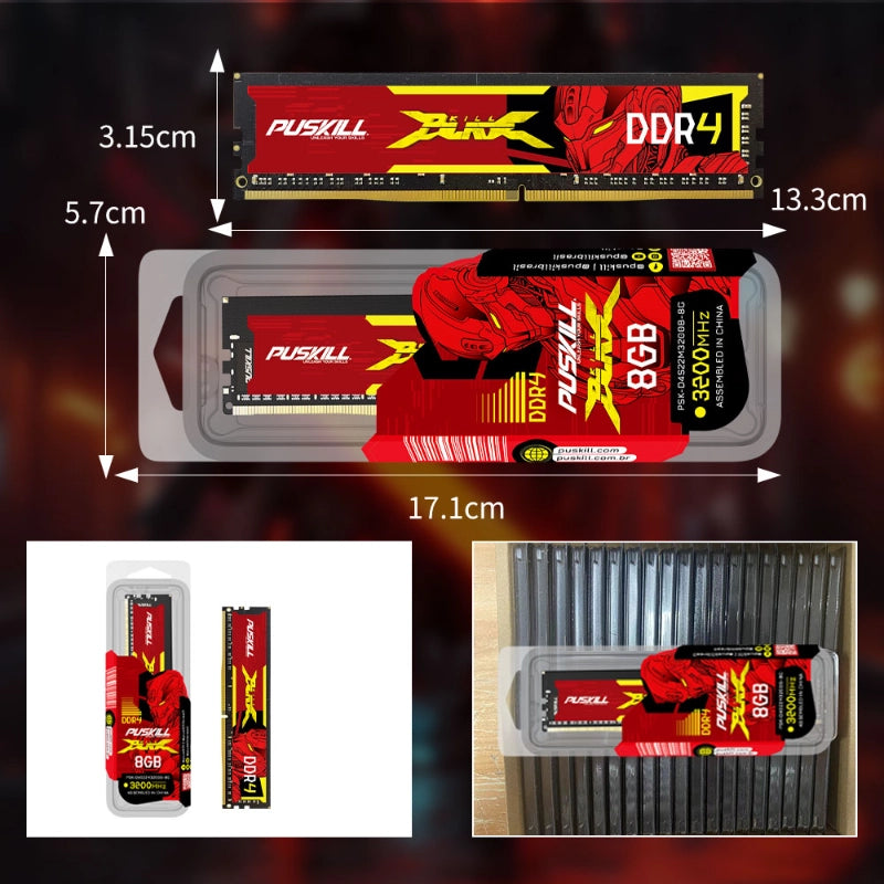 Puskill 32 GB DDR4 3200 MHz Masaüstü DIMM RAM