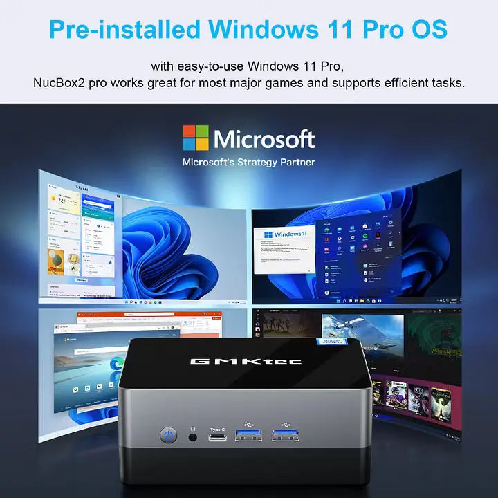 GMKtec NucBox 2 Mini Bilgisayar Intel® Core™ i5 8279U — Ön Sipariş