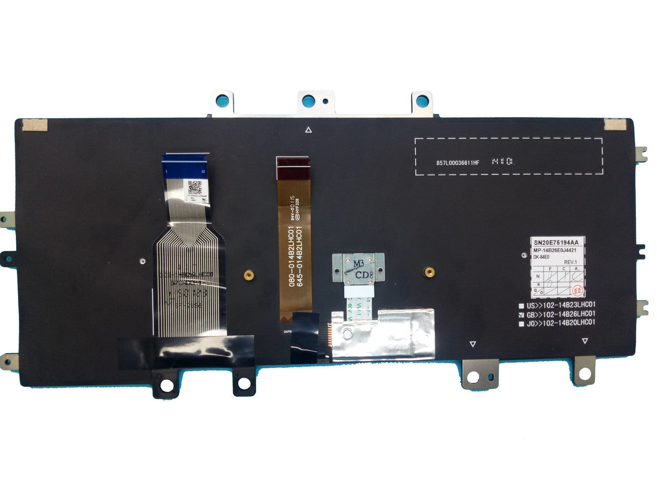 Noteware Original Lenovo ThinkPad Helix 2 Series Keyboard – TR Q Turkish – 00JT612 / 6M.4EOKB.028