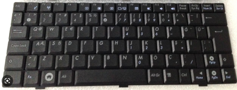Noteware Asus Uyumlu 1000HA TR Notebook Klavyesi