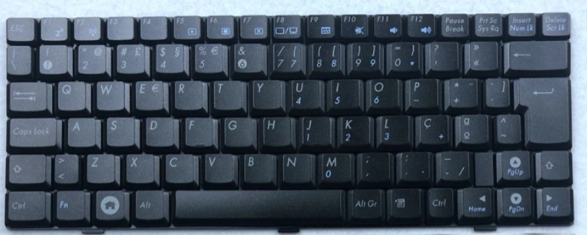 Noteware Asus Uyumlu 1000HA ingilizce siyah FÜME Notebook Klavyesi